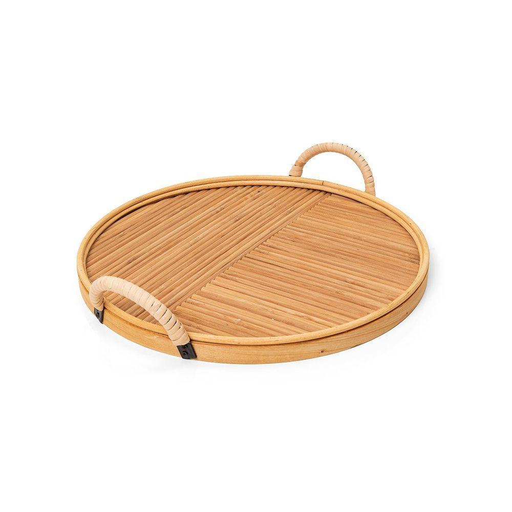 Bandeja Copa E Cia Rattan Circular Com Alça Média - 1