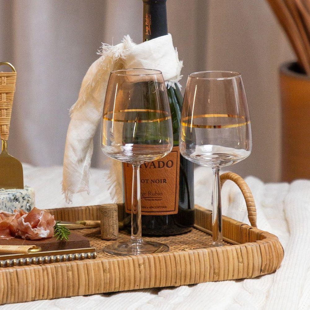 Bandeja Copa E Cia Rattan Retangular Com Alça 46 Cm X 31 Cm - 4