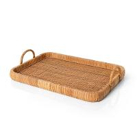 Bandeja Copa E Cia Rattan Retangular Com Alça 46 Cm X 31 Cm - 1