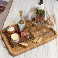 Bandeja Copa E Cia Rattan Retangular Com Alça 46 Cm X 31 Cm - 2