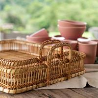 Bandeja Copa E Cia Bamboo Retangular Com Alças - 3