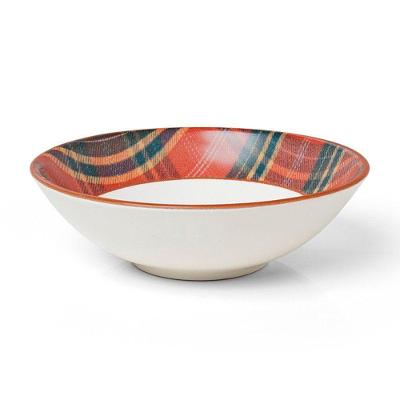 Bowl Copa E Cia Aquarelle Natal Em Cerâmica Xadrez
