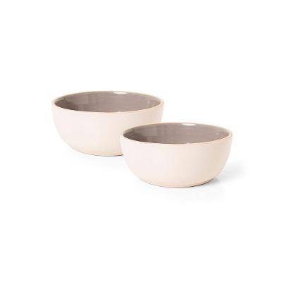 Jogo De Bowl Copa E Cia 2 Peças Harmonie Em Cerâmica Vanilla