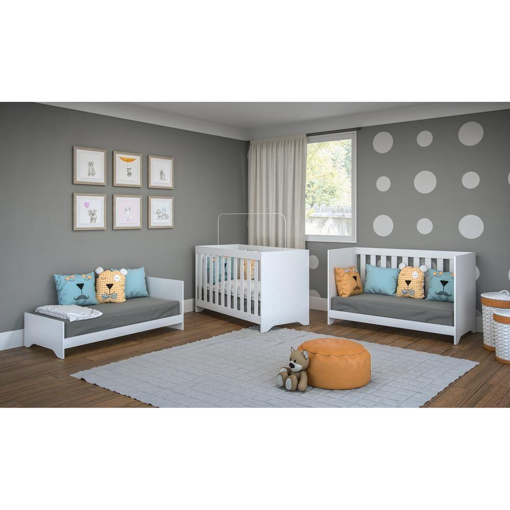 Berço Multimoveis 3 em 1 Branco para Colchão 130cmx60cm - 10