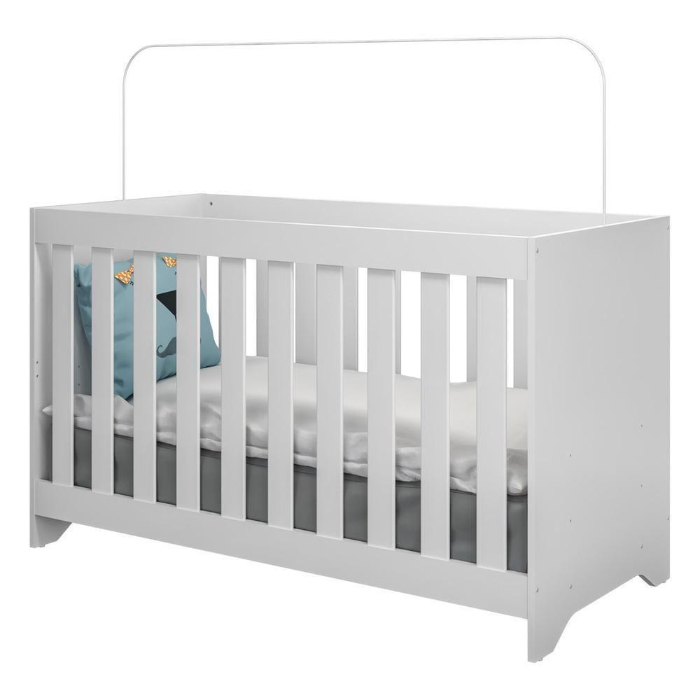 Berço Multimoveis 3 em 1 Branco para Colchão 130cmx60cm - 4