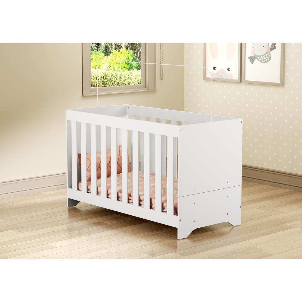 Berço Multimoveis 3 em 1 Branco para Colchão 130cmx60cm - 6