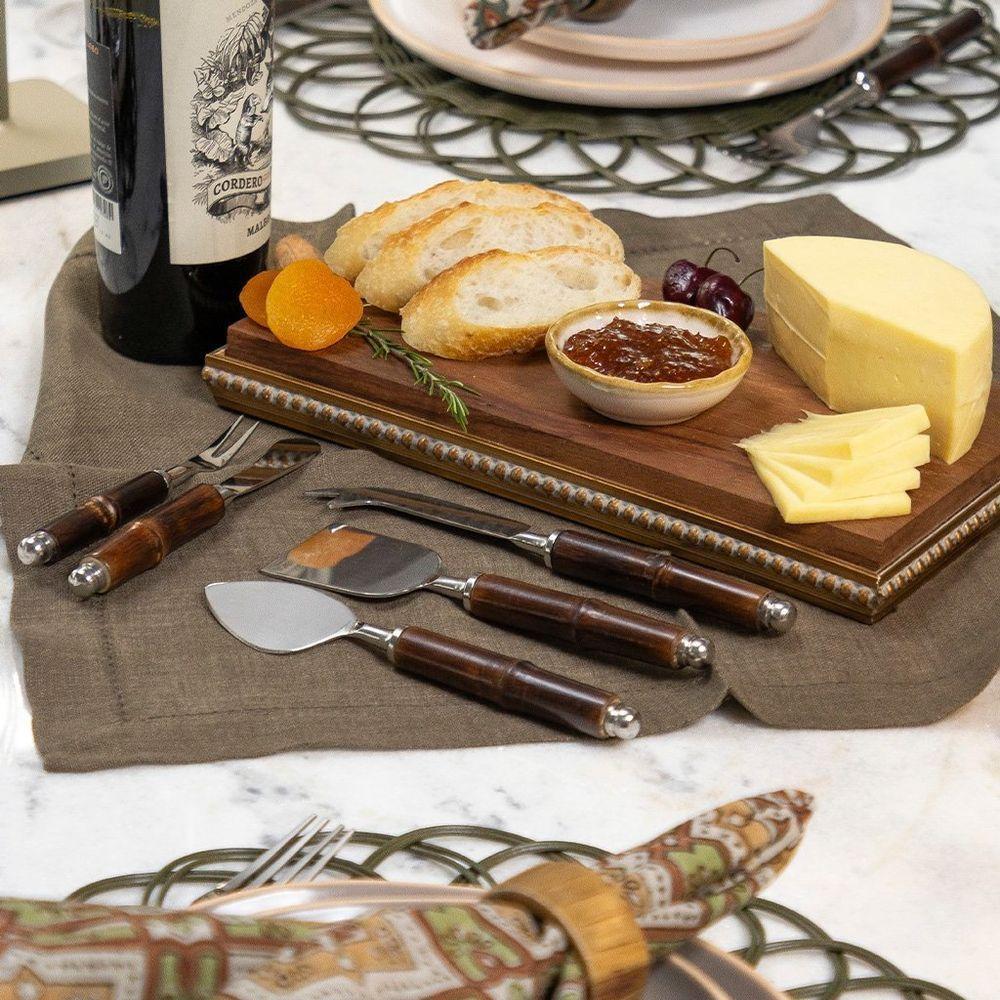 Conjunto De Talheres Copa E Cia Para Queijo 3 Peças Garbo Bamboo - 2