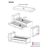 Bicama Solteiro com Colchão Incluso e Baú Embutido Branco - 7