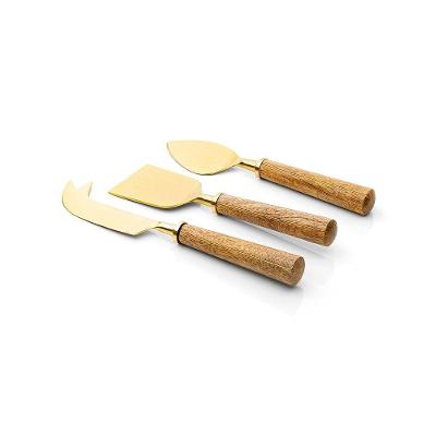 Conjunto De Talheres Copa E Cia Para Queijo 3 Peças Garbo Goldwood