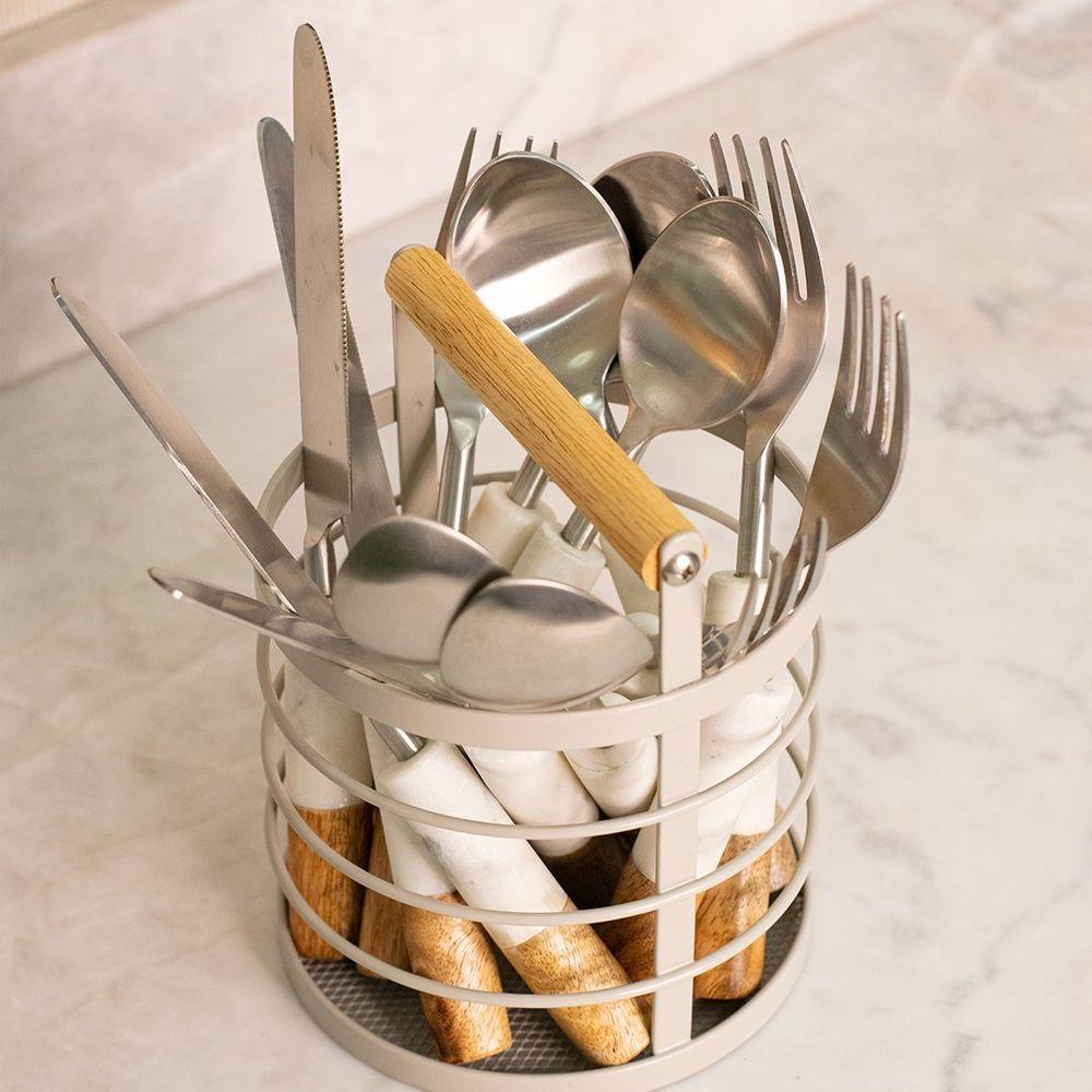 Porta Talheres Copa Ecia Rack Redondo Gelo - 3