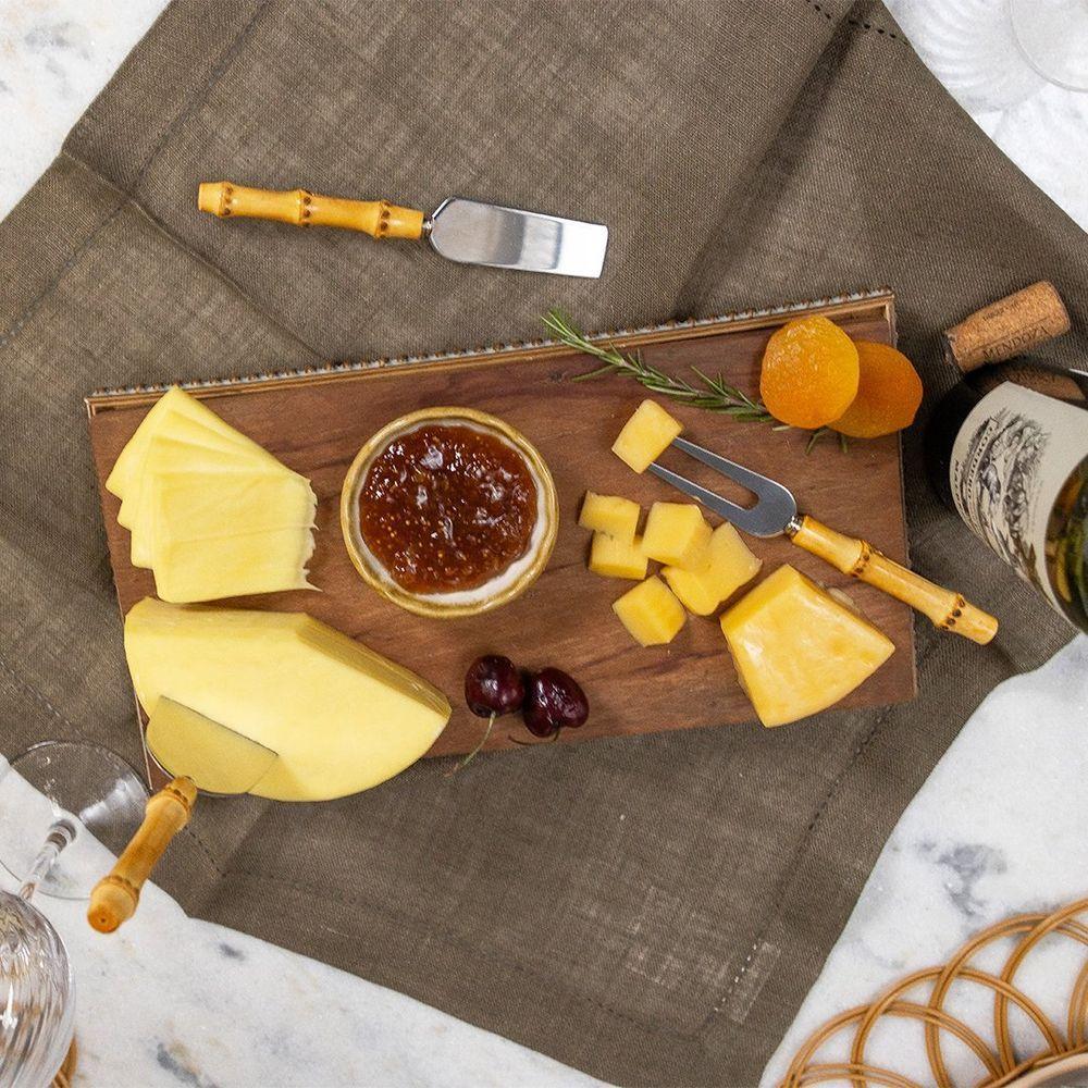 Conjunto De Talheres Copa E Cia Para Queijo 3 Peças Garbo Bamboo Silver - 3