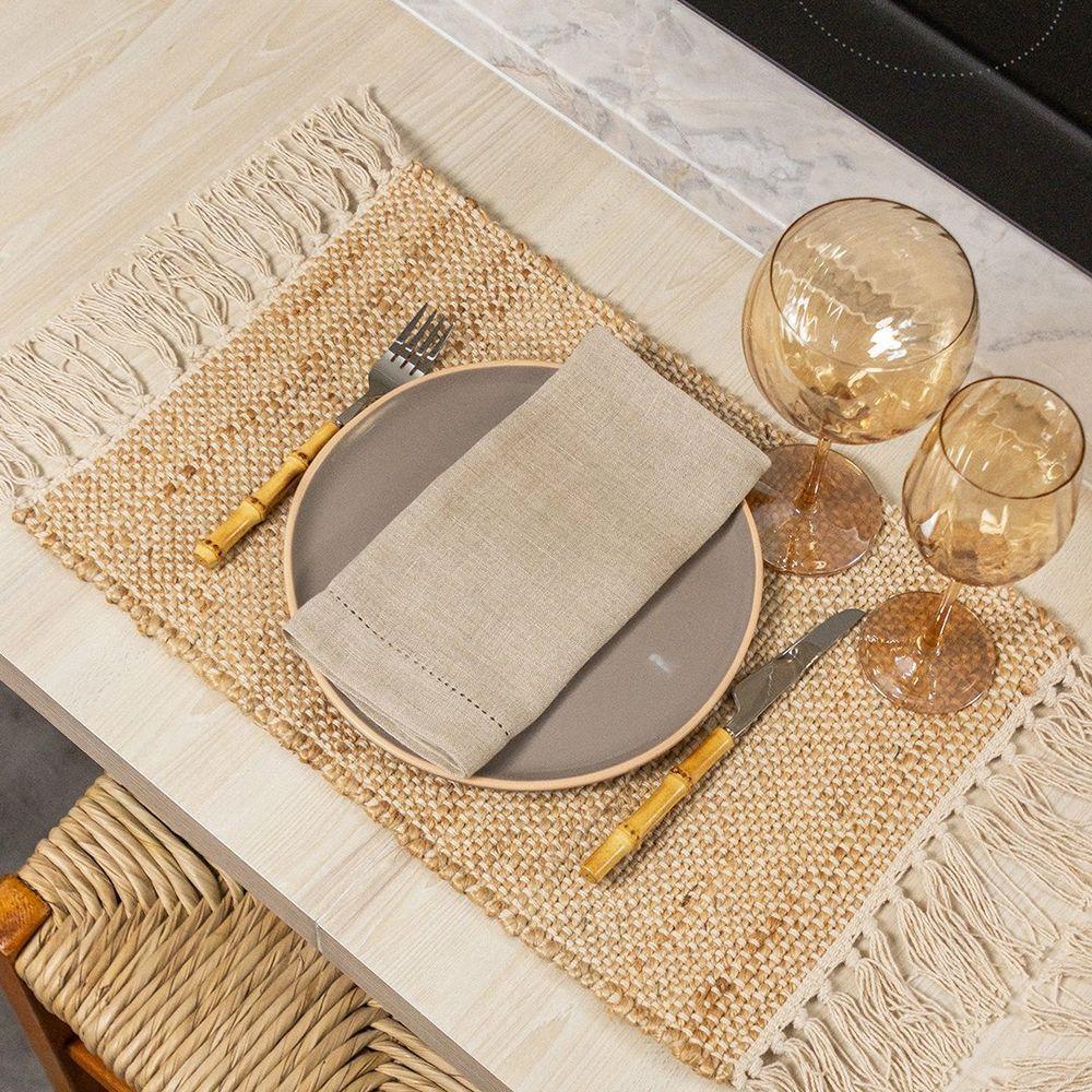 Conjunto De Talheres De Sobremesa Copa E Cia 4 Peças Garbo Bamboo Natural Garfo - Bamboo Silver - 4