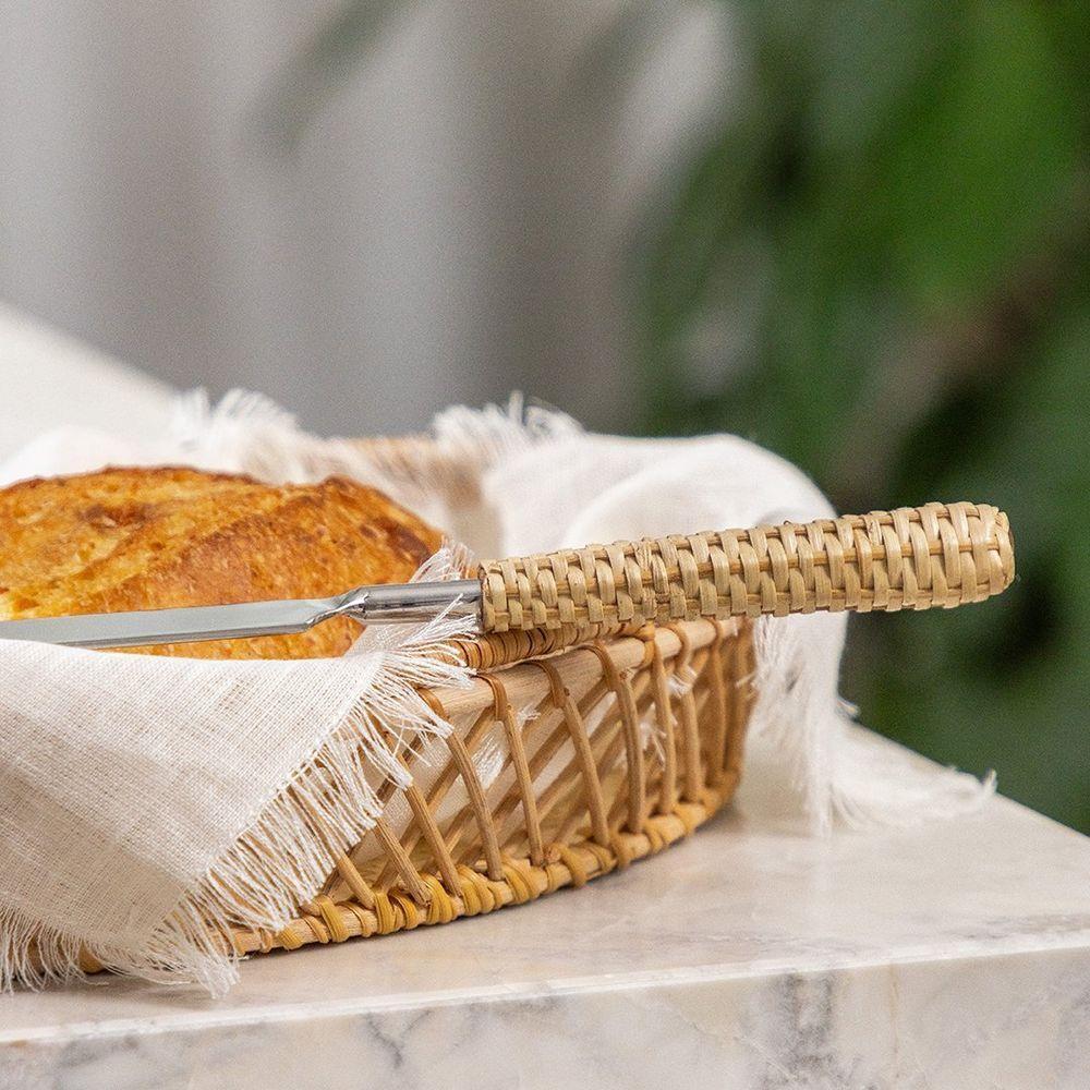 Conjunto De Talheres Copa E Cia Para Bolo 2 Peças Garbo Rattan Natural - 3