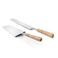 Conjunto De Talheres Copa E Cia Para Bolo 2 Peças Garbo Rattan Natural - 1