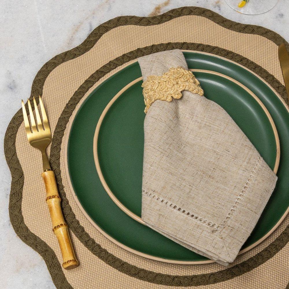 Jogo Americano Copa E Cia Avulso Brazil Nature Lola Circular Oliva - 2