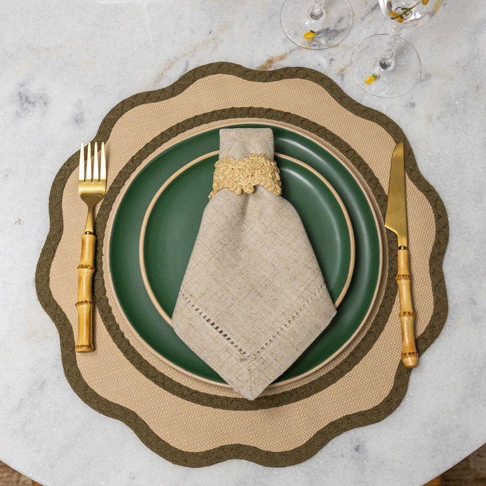 Jogo Americano Copa E Cia Avulso Brazil Nature Lola Circular Oliva - 5