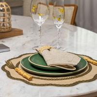 Jogo Americano Copa E Cia Avulso Brazil Nature Lola Circular Oliva - 3