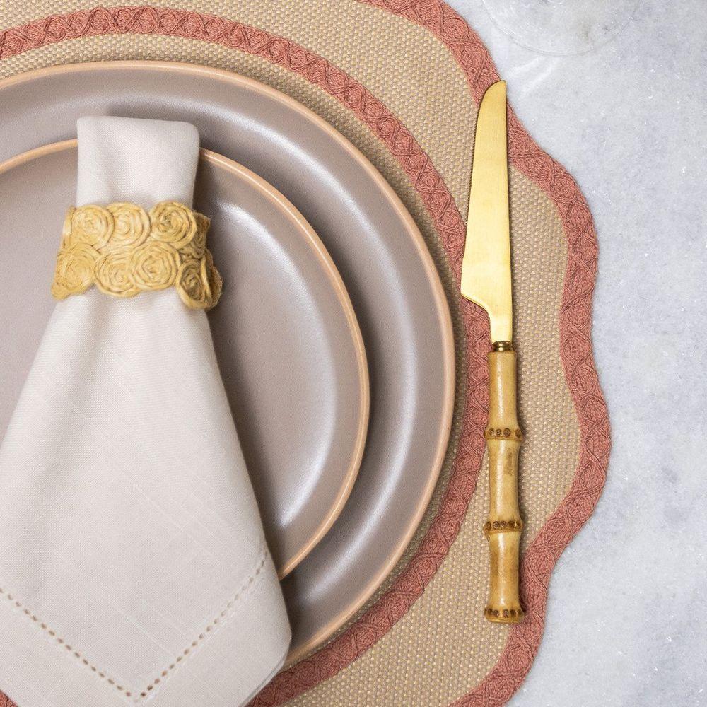 Jogo Americano Copa E Cia Avulso Brazil Nature Lola Circular Rosê - 3