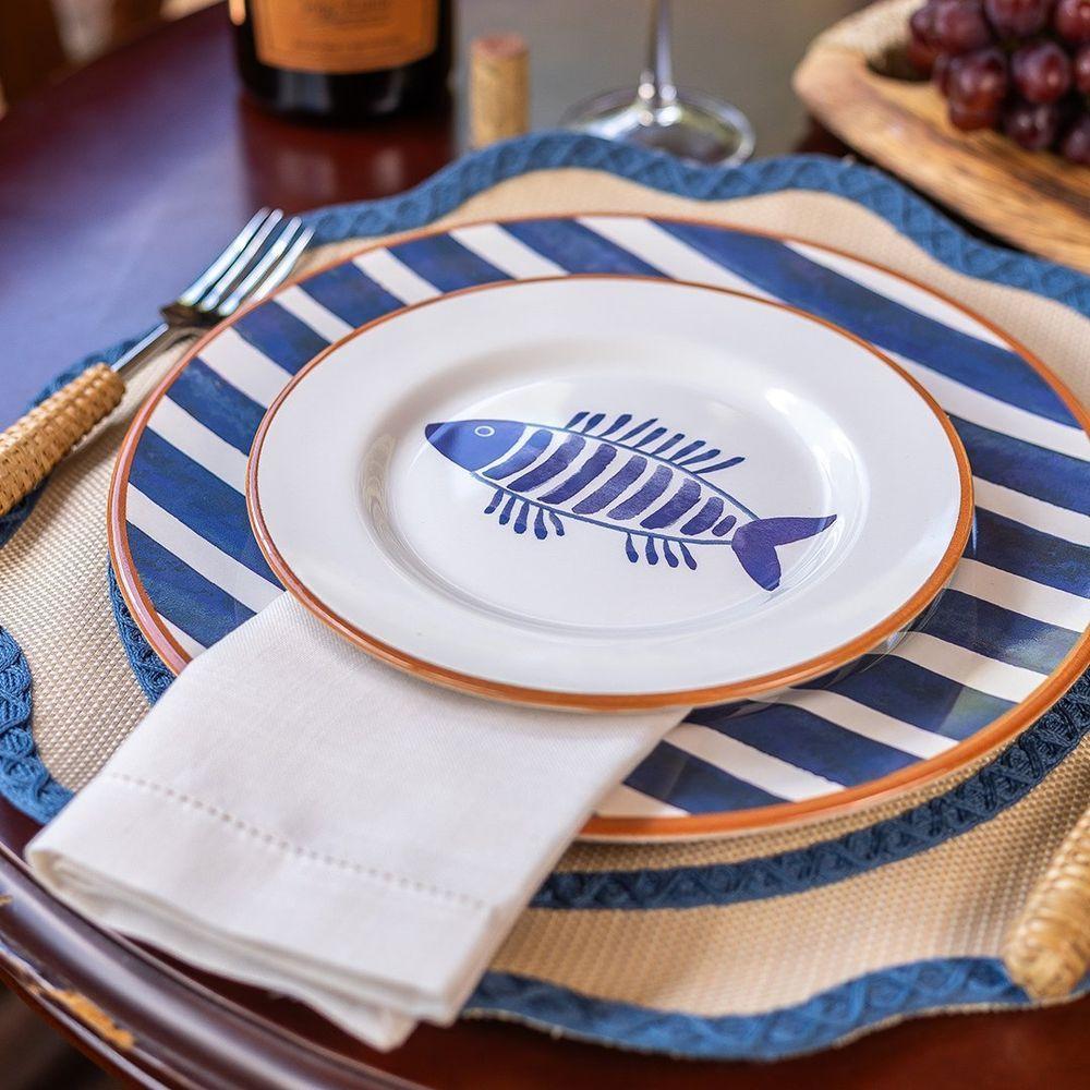 Jogo Americano Copa E Cia Avulso Brazil Nature Lola Circular Azul - 3