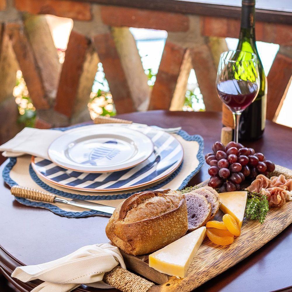 Jogo Americano Copa E Cia Avulso Brazil Nature Lola Circular Azul - 4