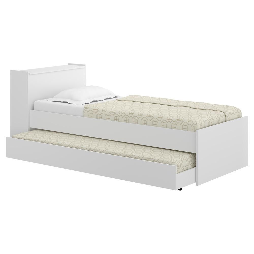 Bicama com Baú Embutido para Colchão 190cmx80cm Branca - 1