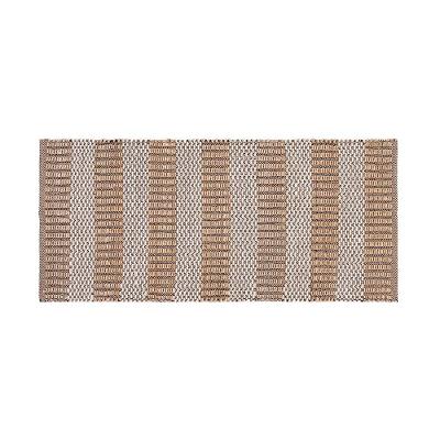 Tapete Copa E Cia Sense Nature Aisha Natural Com Listras - 50 X 120 Cm