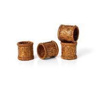 Anel De Guardanapo Copa E Cia 4 Peças Rattan E Bambu Palha - 1