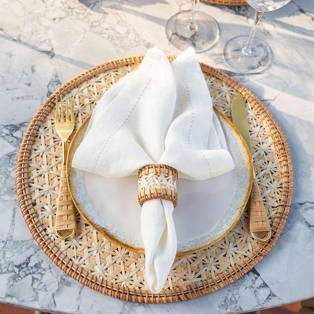 Anel De Guardanapo Copa E Cia 4 Peças Rattan Natural - 2