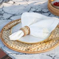 Anel De Guardanapo Copa E Cia 4 Peças Rattan Natural