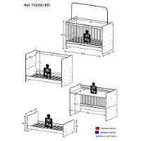 Berço 4 Em 1 Para Colchão 70 X 130 Cm Multimóveis Evolution Vira Escrivaninha Branco - 5