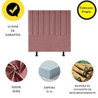 Cabeceira Cama Box King Size Estofada 195 Cm Carla Suede Rosê