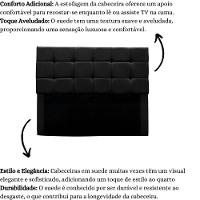 Cabeceira Cama Box Estofada Queen 160 Cm Bianca Suede Preto - 5