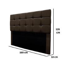 Cabeceira Cama Box Estofada Queen 160 Cm Bianca Suede Marrom - 5