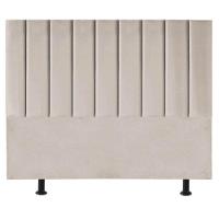 Cabeceira Estofada Cama Box Queen 160 Cm Sophia Carla Suede Bege - 1