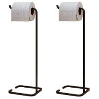 Kit 2 Porta Papel Higiênico Para Banheiro Level Preto - 1