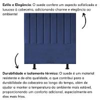 Cabeceira Cama Box Solteiro 100 Cm Sophia Carla Suede Azul Marinho - 6