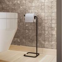 Suporte Porta Papel Higiênico Para Banheiro Level Preto - 2