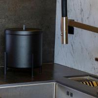 Kit 3 Lixeiras Cesto De Lixo De Banheiro Cozinha Level Preto - 2