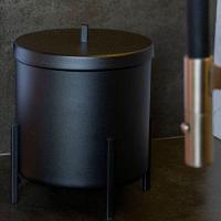 Kit 3 Lixeiras Cesto De Lixo De Banheiro Cozinha Level Preto - 3