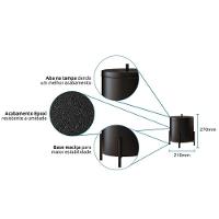 Kit Porta Toalha Suporte Papel Higiênico Lixeira Level Preto - 6