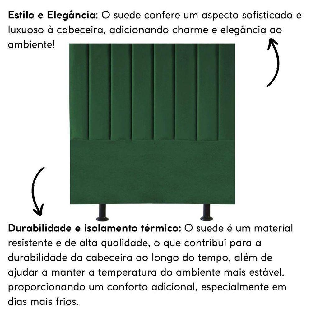 Cabeceira Cama Box Solteiro 100 Cm Sophia Carla Suede verde Musgo - 6