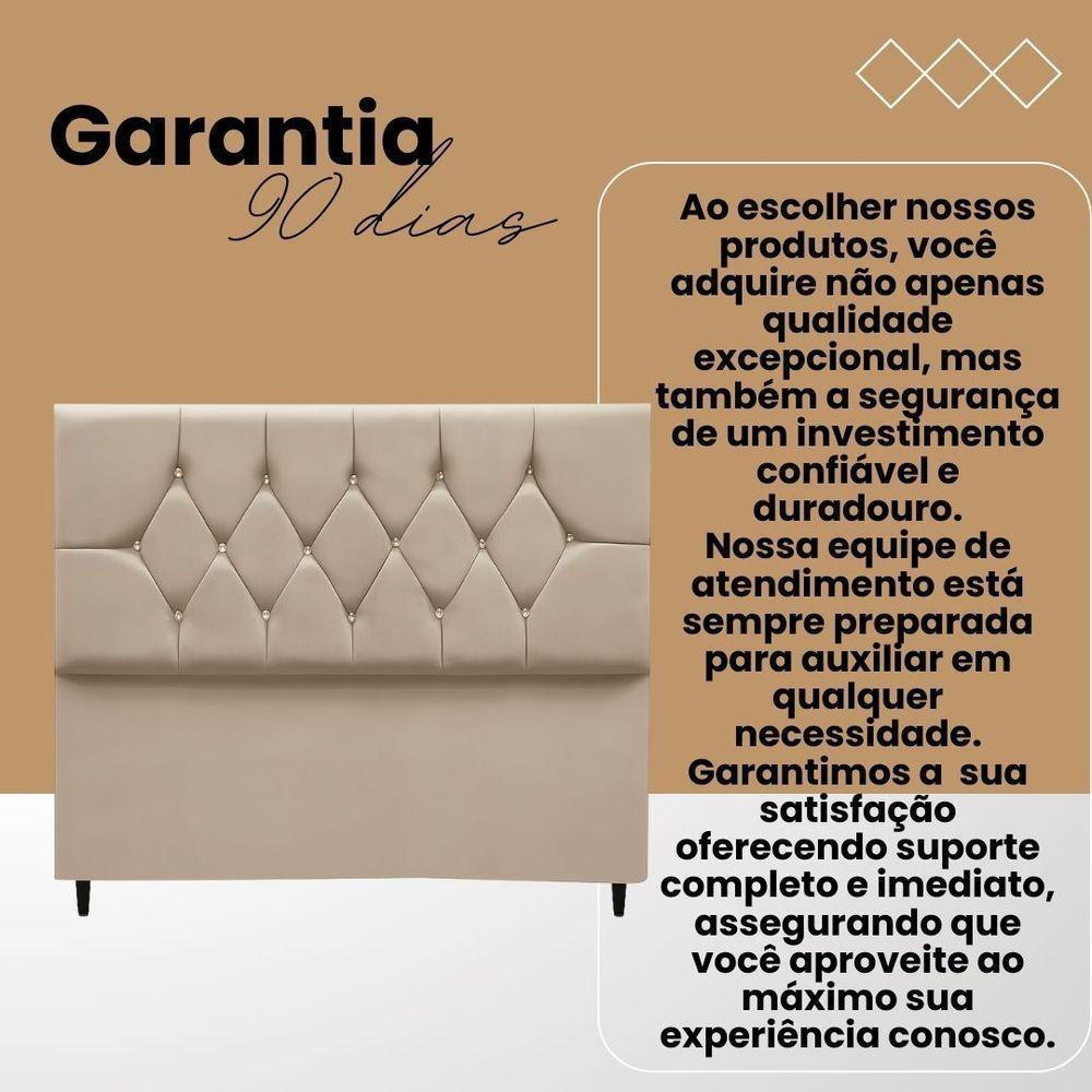 Cabeceira Para Cama Solteiro 90 Cm Brenda Com Frame Suede Vermelho - 6