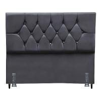 Cabeceira De Cama Box King 195 Cm Dante Com Frame Suede Cinza Escuro - 2