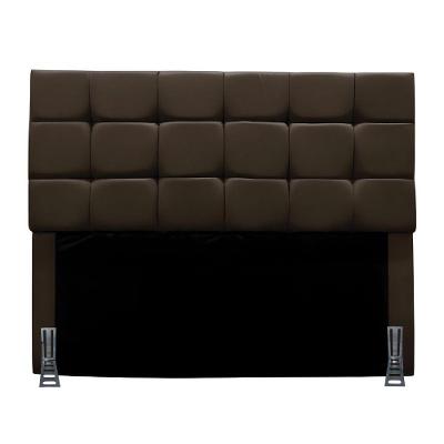 Cabeceira Solteiro 90 Cm Estofada Mali Em Suede Com Frame Marrom