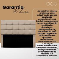 Cabeceira Cama Box Solteiro 90 Cm Malta Em Suede Com Frame Bege - 7