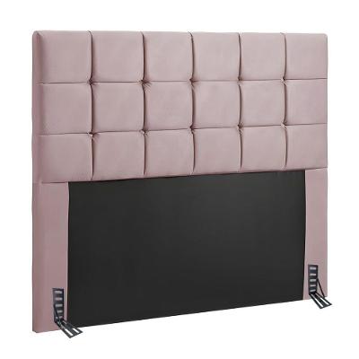 Cabeceira Solteiro 90 Cm Estofada Mali Em Suede Com Frame Rose