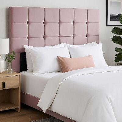 Cabeceira King 195 Cm Estofada Malta Em Suede Com Frame Rose