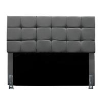 Cabeceira Casal 140 Cm Estofada Mali Em Suede Com Frame Cinza - 1