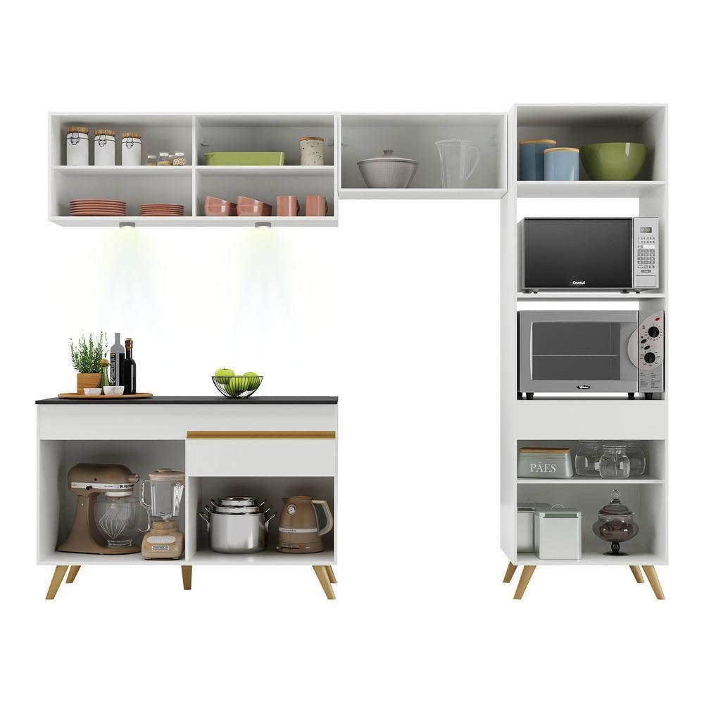 Cozinha Compacta 4 Peças Com Leds Veneza Up Multimóveis - 6