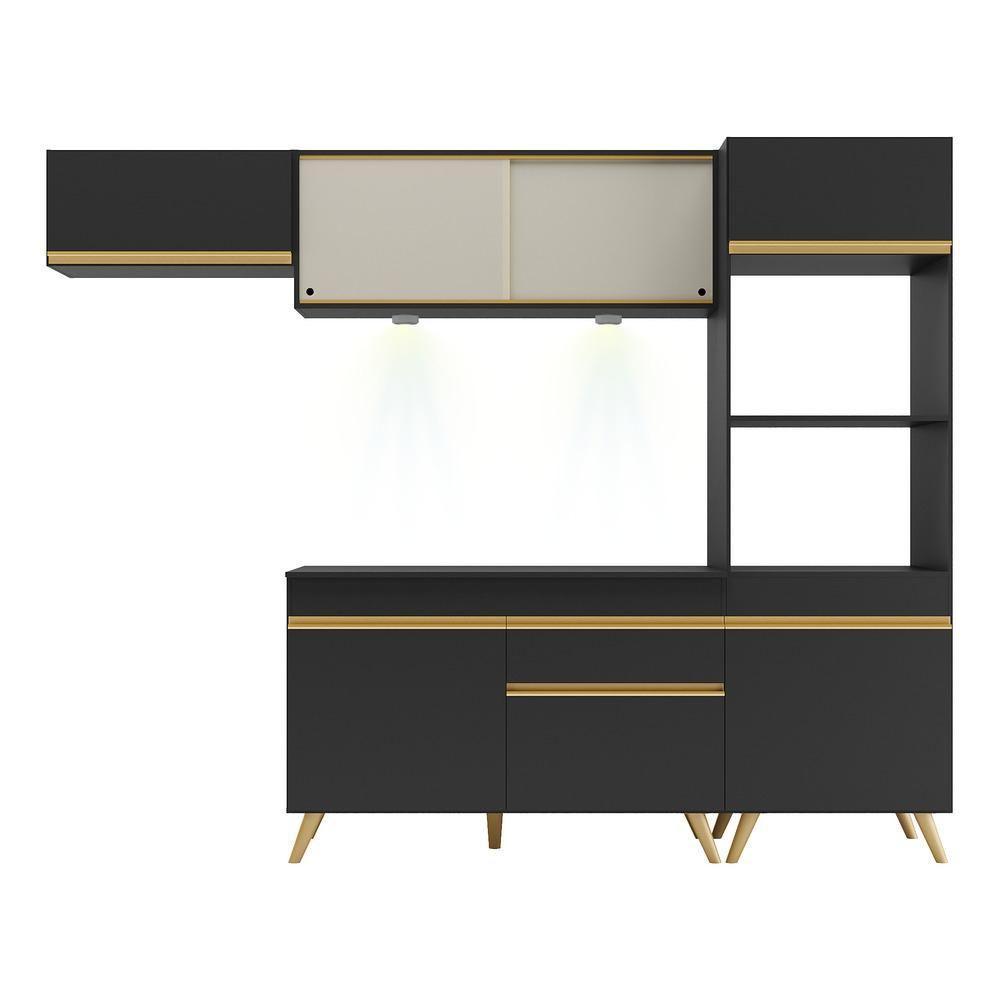 Cozinha Compacta 4 Peças Com Leds Veneza Up Multimóveis - 1